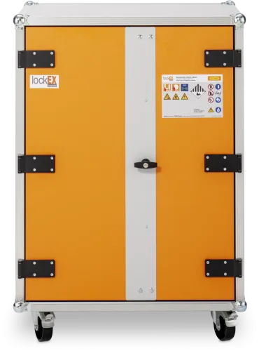 Cemo Akku-Lagerschrank 8/10, mit Rollen